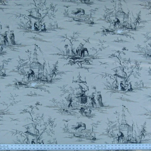 P1100618.jpg Scalamandre Voyage En Chine Print Black Chinoiserie Asian Garden Elephant MSRP USD 388/yd