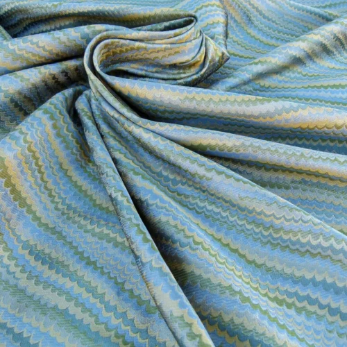 P1100734.jpg Scalamandre End Paper Caribbean 100% Silk Glamorous Marbled Paper Wave Light Blue Aqua Green Gold MSRP USD 378