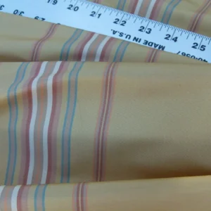 P1100761.jpg Scalamandre Bon Chance Multi Silk Taffeta Stripe With Sophisticated Colors Yellow Gold Red Turquoise Blue MSRP USD 132