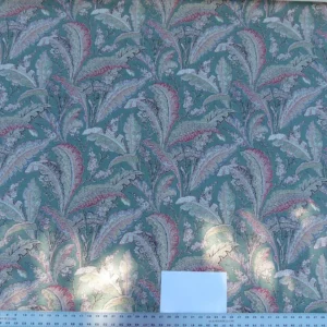 P1100802.jpg Scalamandre Palmette Green Hand Screen Printed  MSRP USD 250