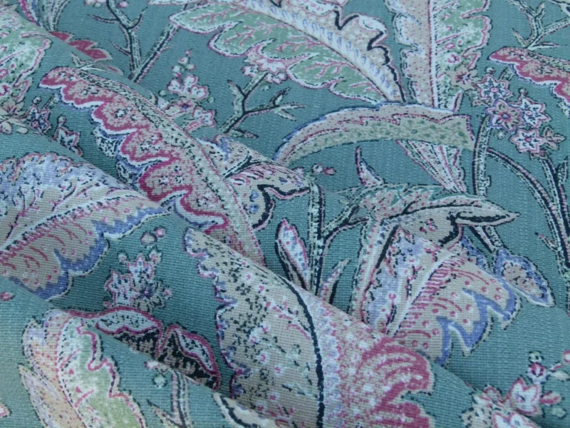 P1100808.jpg Scalamandre Palmette Green Hand Screen Printed  MSRP USD 250