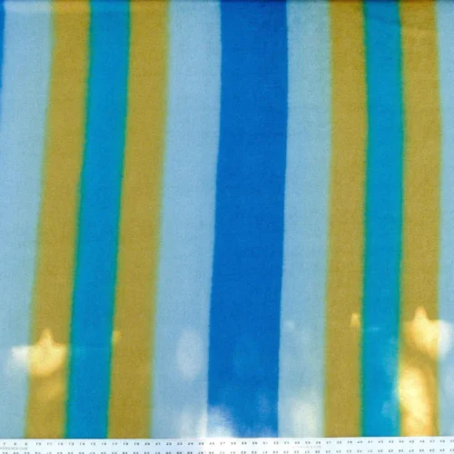 P1100811.jpg Scalamandre Comporta Cool Summer Ombre Hand Print Stripe Blue White Yellow MSRP USD 300+/y