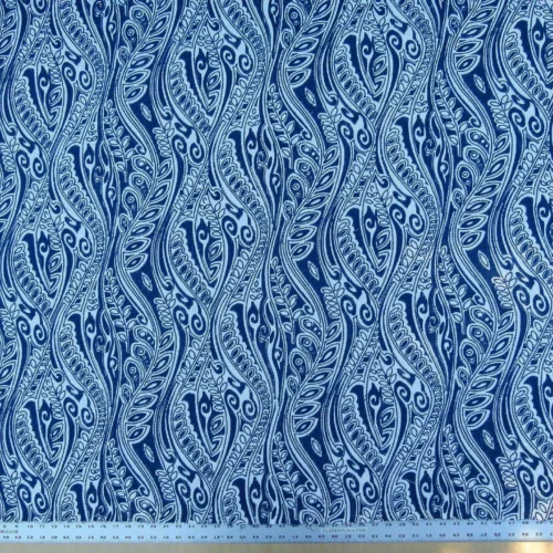 P1100998.jpg Scalamandre Fanfare Blue Paisley Design Embroidery MSRP USD 382