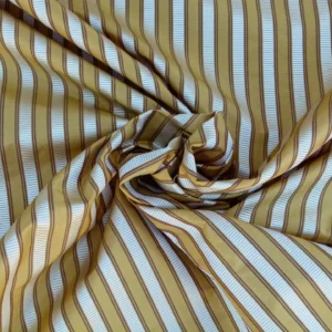 Kravet Prism Gold Yellow 100%silk Taffeta Strie Pin Stripe 1.6y