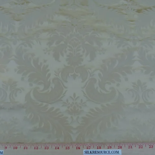 P1110651 100% Silk Damask Classy Lotus Blond Beige Tan Gold MSRP USD 278/y