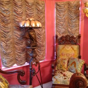 Scalamandre Opaline Flame Austrian Shades 7 By Yd Scalamandre Opalino Flame 100% Silk Red Green MSRP USD 212/yd