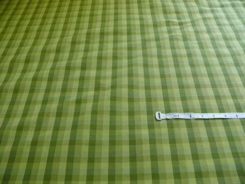 donghia1 Smart! By Yard Donghia Apple Green Plaid Check Cotton& Viscose Mid-Century MSRP USD 180/yard