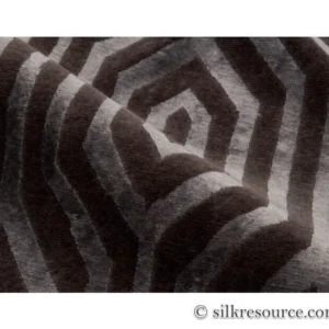FRIBOURG20Dim20Grey203.jpg Stark Fribourg Dim Grey 2'11" X5' New Oriental Tibetan Rug Lattice Maze Silk Wool MSRP USD 1560