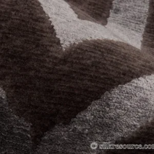 FRIBOURG20Dim20grey205.jpg Stark Fribourg Dim Grey 2'11" X5' New Oriental Tibetan Rug Lattice Maze Silk Wool MSRP USD 1560