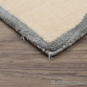 Fort20Valley20Antique20White202.jpg Stark Fort Valley Antique White 3x5' Hand-knotted Wool Rug Blue Antique White Modern Medallion MSRP USD 741