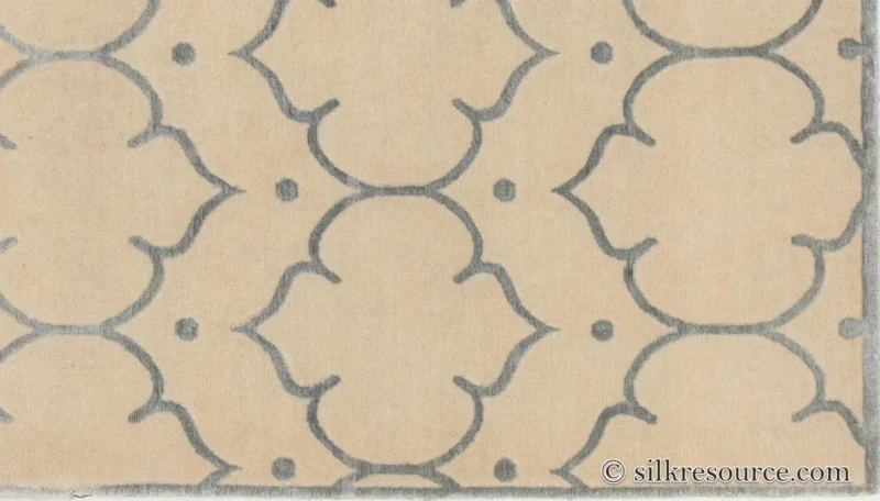 Fort20Valley20Antique20White206.jpg Stark Fort Valley Antique White 3x5' Hand-knotted Wool Rug Blue Antique White Modern Medallion MSRP USD 741