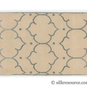 Fort20Valley20Antique20White207.jpg Stark Fort Valley Antique White 3x5' Hand-knotted Wool Rug Blue Antique White Modern Medallion MSRP USD 741