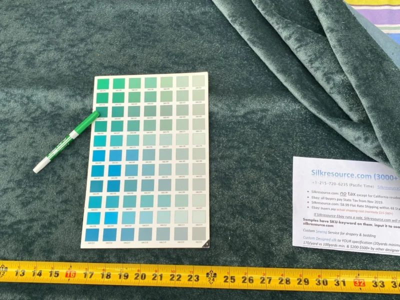 Mohair & Silk Velvet Seaweed Texture In Deep Seagreen Blue! Heavy Duty MSRP USD 1000+/Y