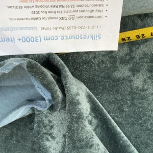 Mohair & Silk Velvet Seaweed Texture In Deep Seagreen Blue! Heavy Duty MSRP USD 1000+/Y