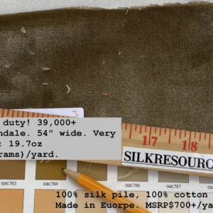 IMG_0674 King's Silk Velvet Taupe Radiance Highest Quality Heavy 39,000+ martindale MSRP USD 728/Yard