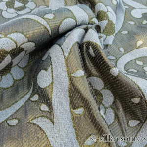 P1100469.jpg Scalamandre Suleyman Iznik Turkish Celery Green Yellow Silk Lampas MSRP USD 400/yard