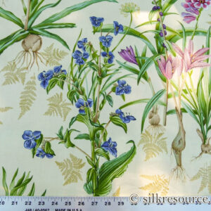 Scalamandre Le Jardin Du Bonheur Yellow Realistic Botanical Drawing And Painting. MSRP USD 612/y