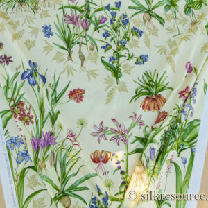 Scalamandre Le Jardin Du Bonheur Yellow Realistic Botanical Drawing And Painting. MSRP USD 612/y