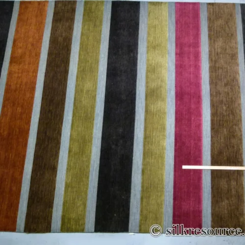 Stark Cranbook Mocha 7'11" X 10' 1" Colorful Stripe Red Beige Mustard Modern Wool Rug MSRP USD 1690