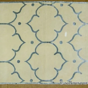 P1110320 Stark Fort Valley Antique White 3x5' Hand-knotted Wool Rug Blue Antique White Modern Medallion MSRP USD 741