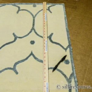 P1110333 Stark Fort Valley Antique White 3x5' Hand-knotted Wool Rug Blue Antique White Modern Medallion MSRP USD 741