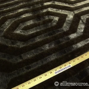 P1110343.jpg Stark Fribourg Dim Grey 2'11" X5' New Oriental Tibetan Rug Lattice Maze Silk Wool MSRP USD 1560