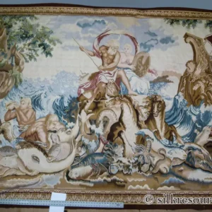 P1110502.jpg Designer Cut Velvet Le Foret Tree Fairy Tale Teal Blue Hot Pink Silky