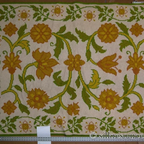 Stark Hoffman Estates Goldenrod 5'x6'6" Orange Gold Green Tulips Sunflowers Vines Foliage MSRP USD 1250