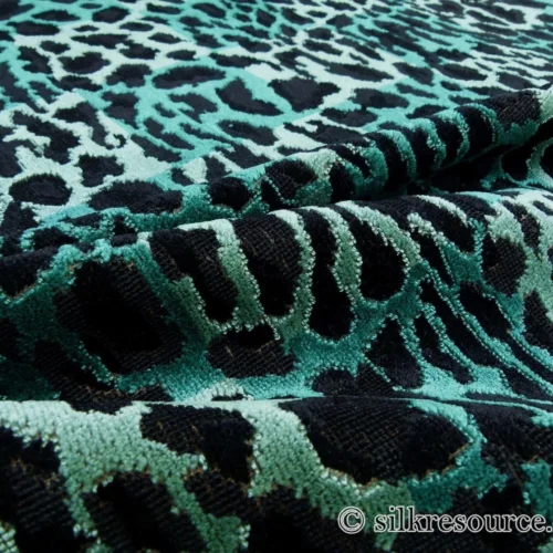 P1110784 By Yard Scalamandre Leopard Square Greens Linen Velvet Animal Skin Plaid Green Check Super Heavy MSRP USD 424/y