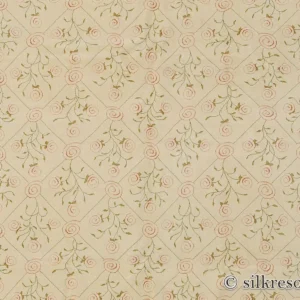 Stark EVERMAN TAN Silk Wool Hand Knotted Rug Delicate Climing Rose Flower Pink Red 11'11"X9' MSRP USD 11,000