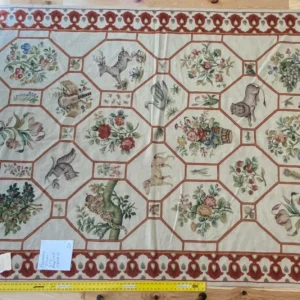 IMG_4727 Stark BARENTU SILVER  Diamond Barratta Collection Leopard Deer Bird Flora Zoology 100% Wool 5x9' MSRP USD2300