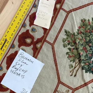IMG_4729 Stark BARENTU SILVER  Diamond Barratta Collection Leopard Deer Bird Flora Zoology 100% Wool 5x9' MSRP USD2300