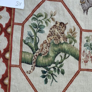 IMG_4730 Stark BARENTU SILVER  Diamond Barratta Collection Leopard Deer Bird Flora Zoology 100% Wool 5x9' MSRP USD2300