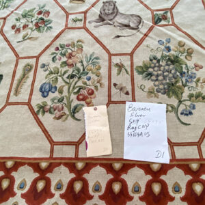 IMG_4736 Stark BARENTU SILVER  Diamond Barratta Collection Leopard Deer Bird Flora Zoology 100% Wool 5x9' MSRP USD2300