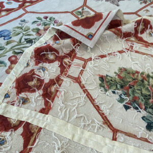 IMG_4738 Stark BARENTU SILVER  Diamond Barratta Collection Leopard Deer Bird Flora Zoology 100% Wool 5x9' MSRP USD2300