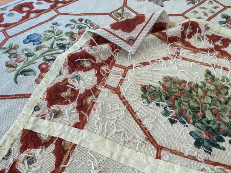 IMG_4738 Stark BARENTU SILVER  Diamond Barratta Collection Leopard Deer Bird Flora Zoology 100% Wool 5x9' MSRP USD2300