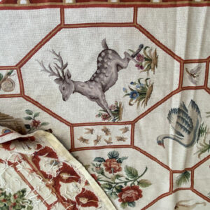 IMG_4739 Stark BARENTU SILVER  Diamond Barratta Collection Leopard Deer Bird Flora Zoology 100% Wool 5x9' MSRP USD2300