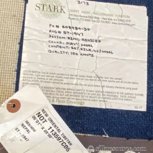 IMG_4851A Stark Diamondhead Blue White Silk Wool Modern Lattice Diamond Rug 6x9' MSRP USD 10,500