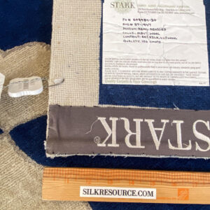 IMG_4852 Stark Diamondhead Blue White Silk Wool Modern Lattice Diamond Rug 6x9' MSRP USD 10,500