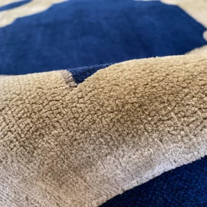 IMG_4857 Stark Diamondhead Blue White Silk Wool Modern Lattice Diamond Rug 6x9' MSRP USD 10,500