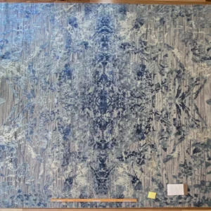 IMG_4914 Stark Cedartown Light Slate Grey Modern Blue Grey Rug Medallion Hand Knotted - 100% Silk - 9x12' MSRP USD16250