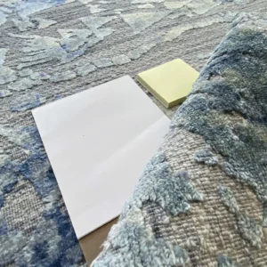 IMG_4916 Stark Cedartown Light Slate Grey Modern Blue Grey Rug Medallion Hand Knotted - 100% Silk - 9x12' MSRP USD16250