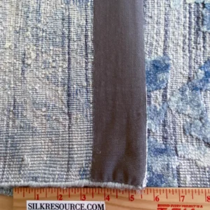 IMG_4917 Stark Cedartown Light Slate Grey Modern Blue Grey Rug Medallion Hand Knotted - 100% Silk - 9x12' MSRP USD16250