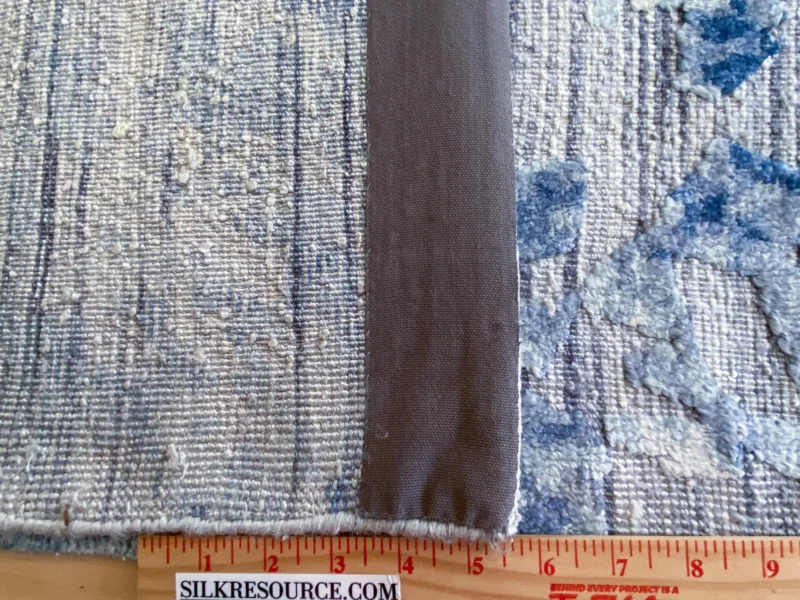 IMG_4917 Stark Cedartown Light Slate Grey Modern Blue Grey Rug Medallion Hand Knotted - 100% Silk - 9x12' MSRP USD16250