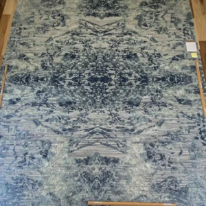IMG_4925 Stark Cedartown Light Slate Grey Modern Blue Grey Rug Medallion Hand Knotted - 100% Silk - 9x12' MSRP USD16250