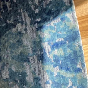 IMG_4927 Stark Cedartown Light Slate Grey Modern Blue Grey Rug Medallion Hand Knotted - 100% Silk - 9x12' MSRP USD16250