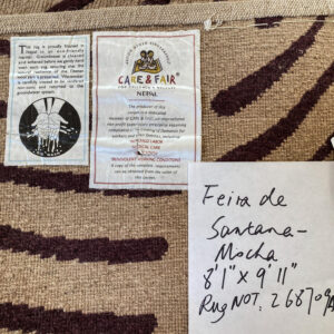 IMG_4929 Stark FEIRA DE SANTANA MOCHA Silk Wool Rug Fan Ginkgo Leaf 8x10' MSRP11400