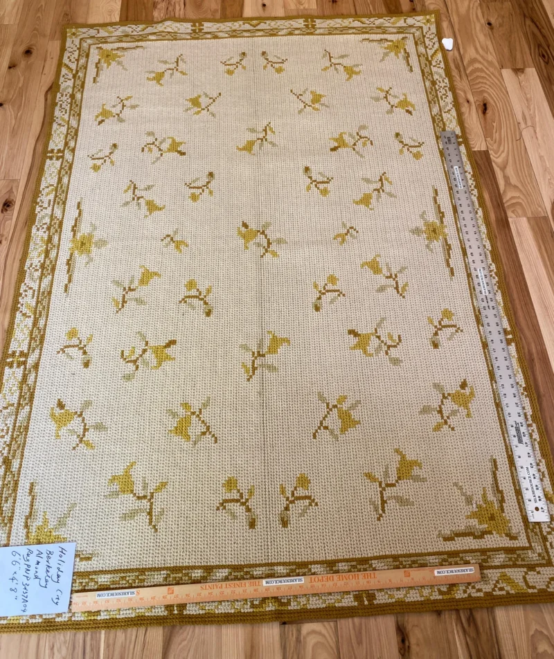 IMG_5081 Stark Holiday City Berkeley in Almond Cream Natural Yellow Gold Handwoven in Portrugal Wool 4'9" x 6'6" MSRP USD1600