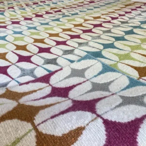 IMG_5107 Stark DELPHOS BROWN Modern Wool Silk Hand Knotted Colorful Egg Green Pink Blue Cream 6x9' MSRP USD 12,000