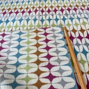 IMG_5112 Stark DELPHOS BROWN Modern Wool Silk Hand Knotted Colorful Egg Green Pink Blue Cream 6x9' MSRP USD 12,000